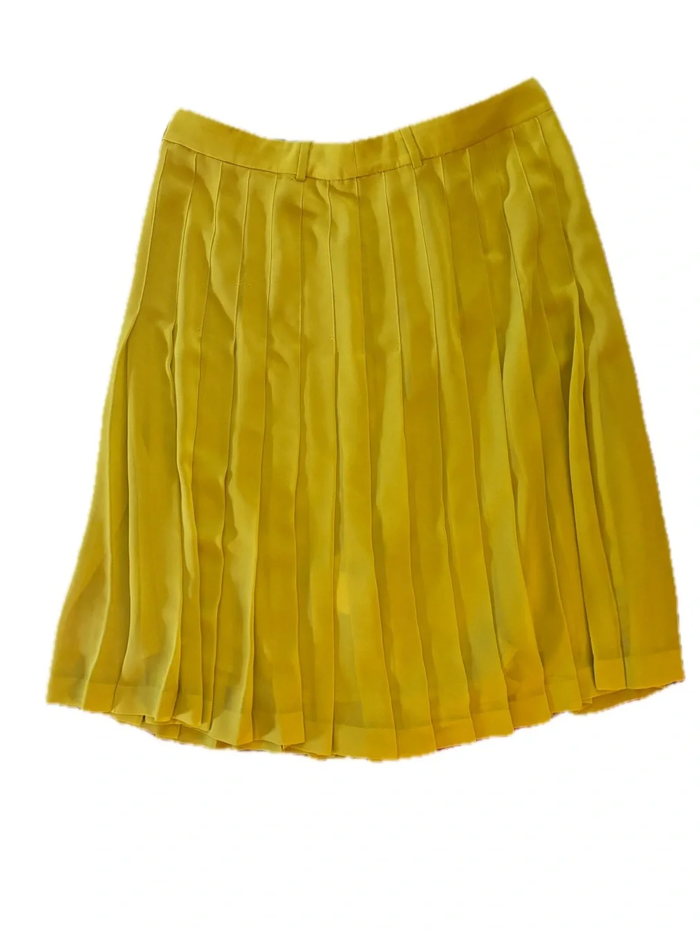 BCBGMaxAzria Bonita Lemongrass Pleated Midi Skirt
